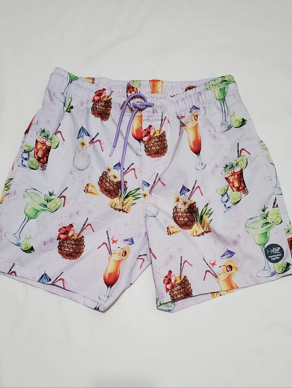 Psycho Tuna Pina Colada Board Shorts Swim Trunks Men Large